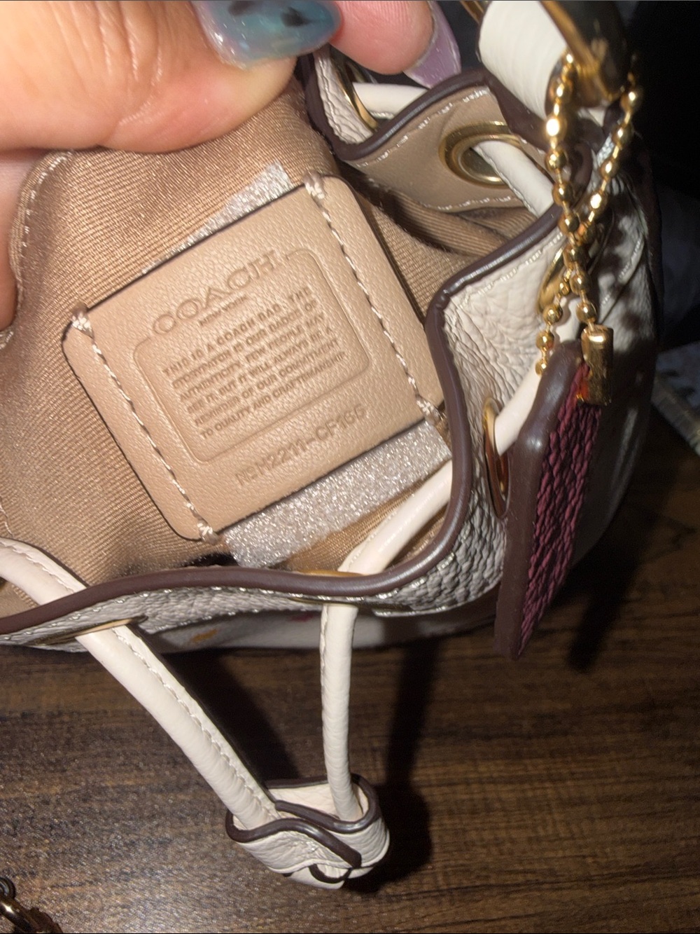 Coach Cream Mini Bucket Bag with Star Accent - Picture 8 of 10